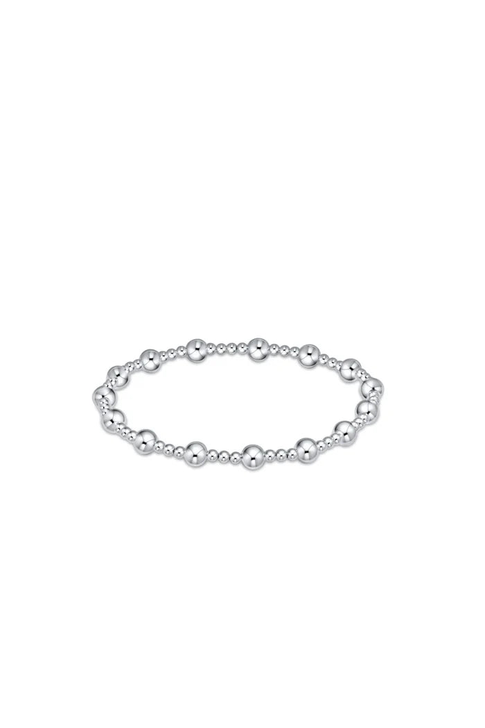 Classic Sincerity Pattern 5mm Bead Bracelet - Sterling