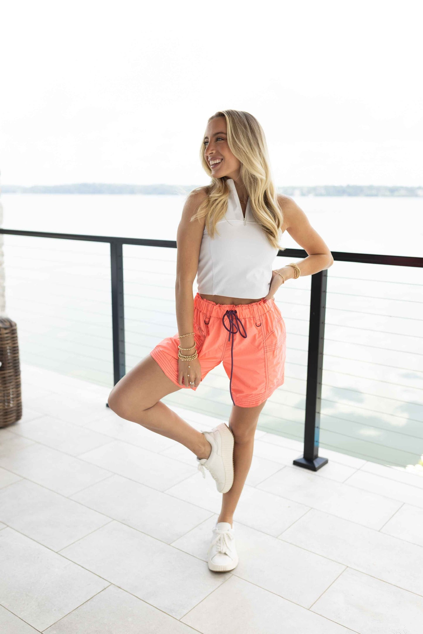 In The Wild Long Short - Neon Coral