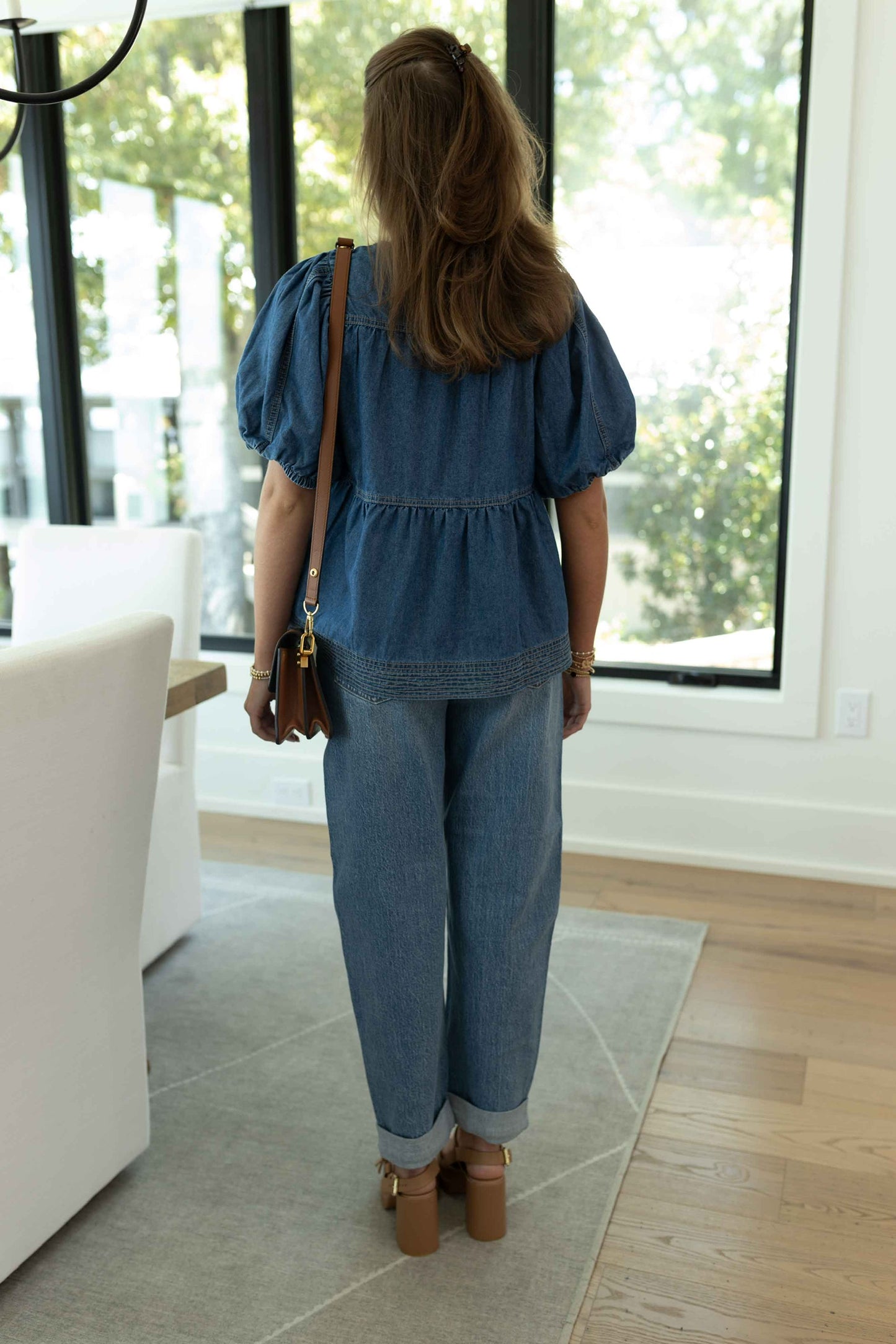 Anya Soft Washed Denim Top