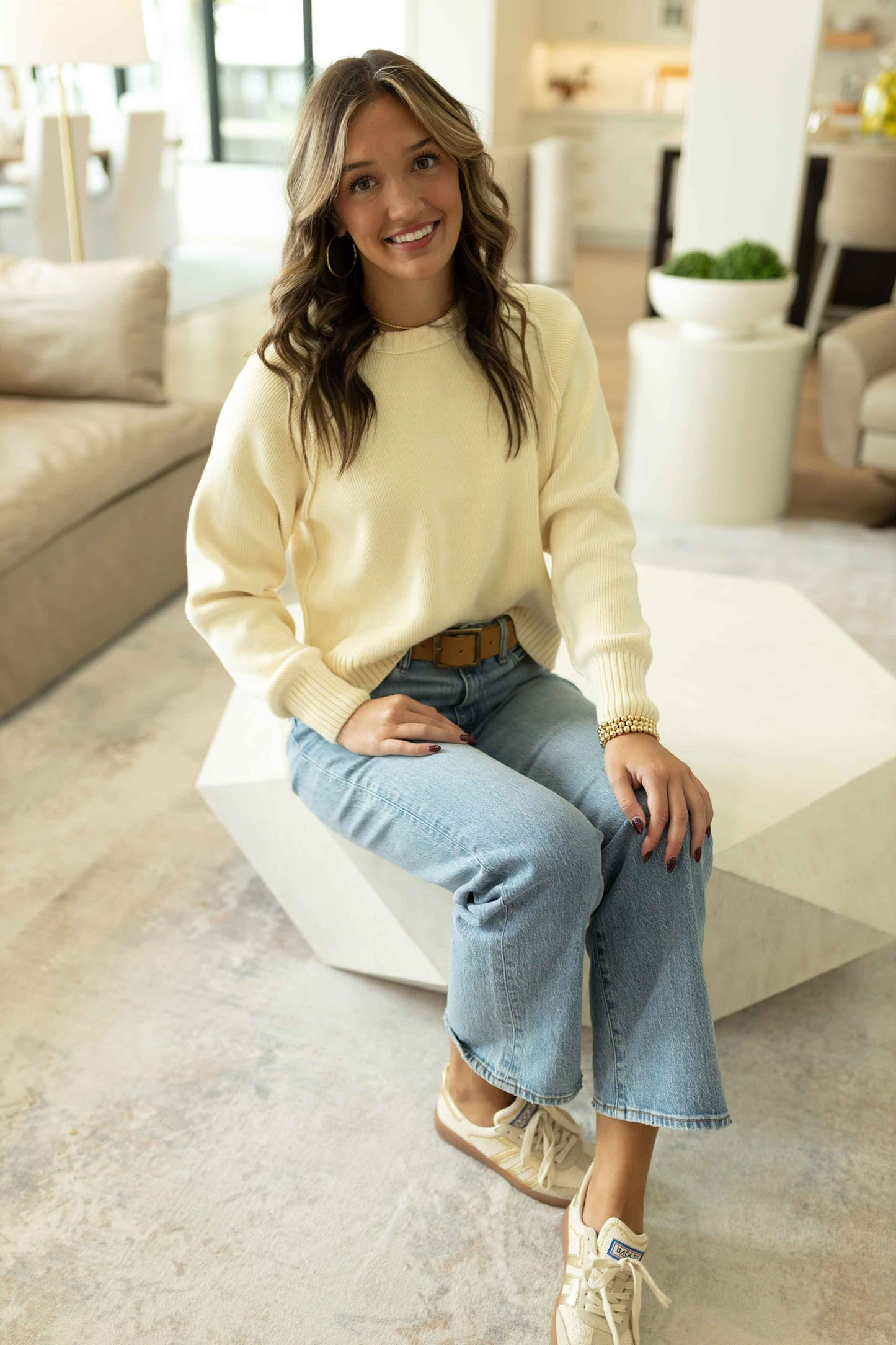 Spring Street Pullover - Banana Cream
