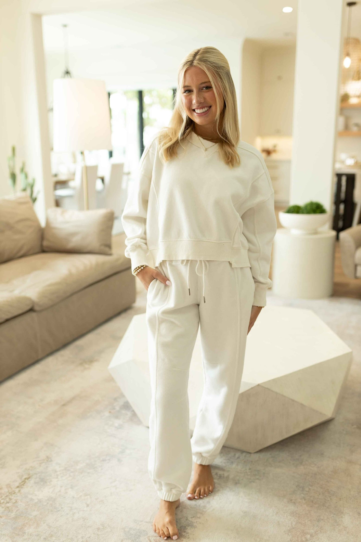 FP- Sprint to the Finish Pant- Ivory