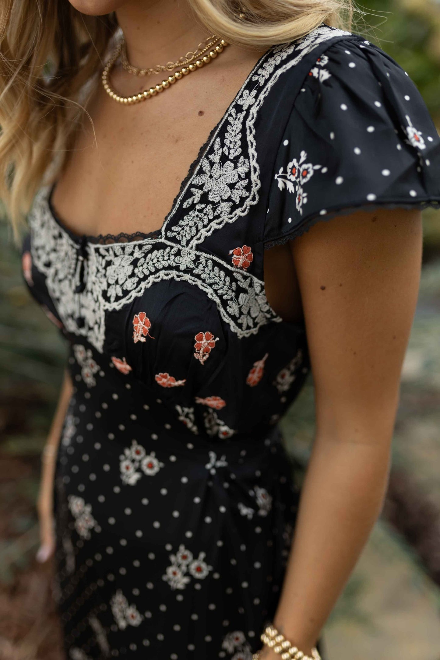 Haven Midi Dress - Black Combo