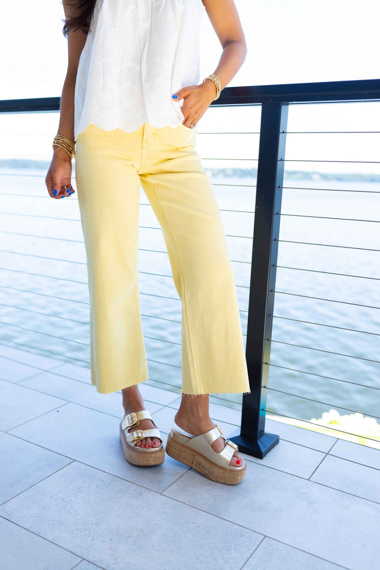 Vervet - Blaine Baby Yellow Wide Leg