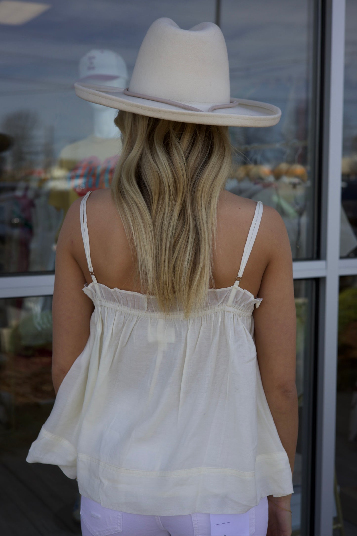 Spaghetti Strap Top - Off White