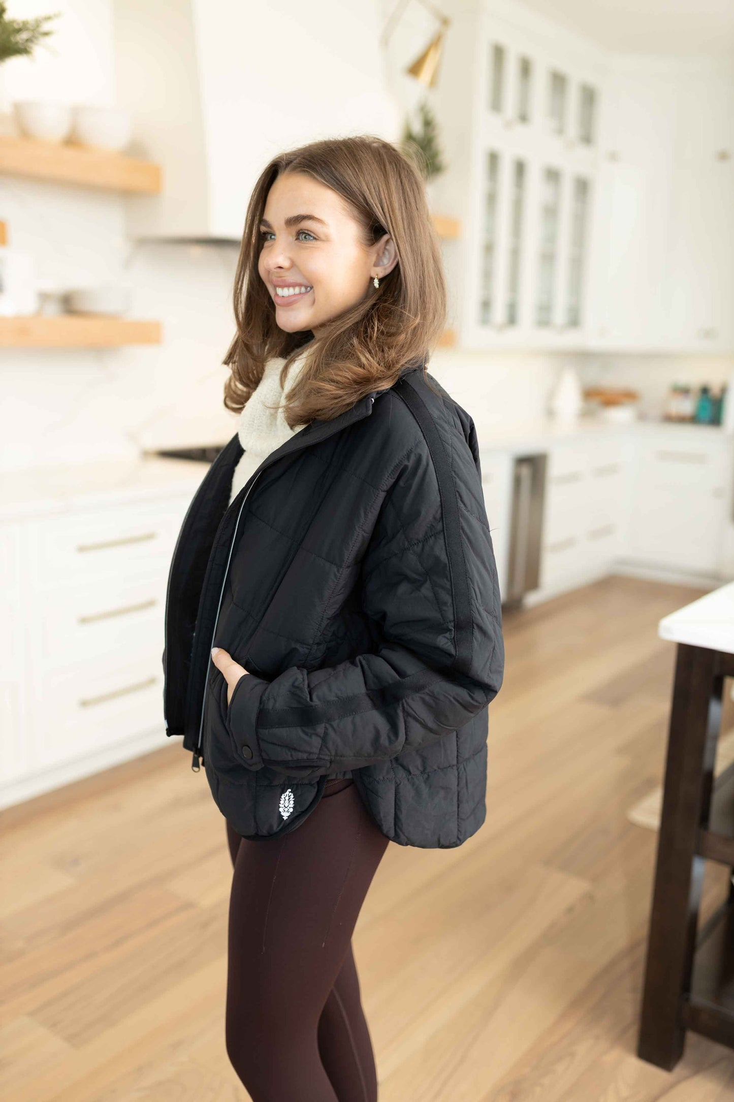 Pippa Packable Puffer Jacket - Black