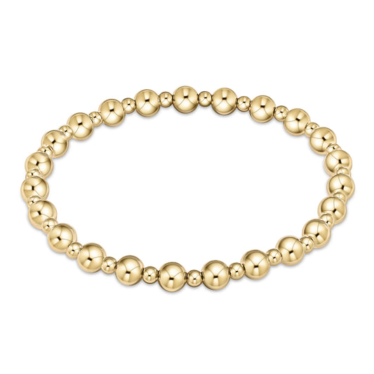 ENEWTON Extends: Classic Grateful Pattern 5mm Bead Bracelet - Gold