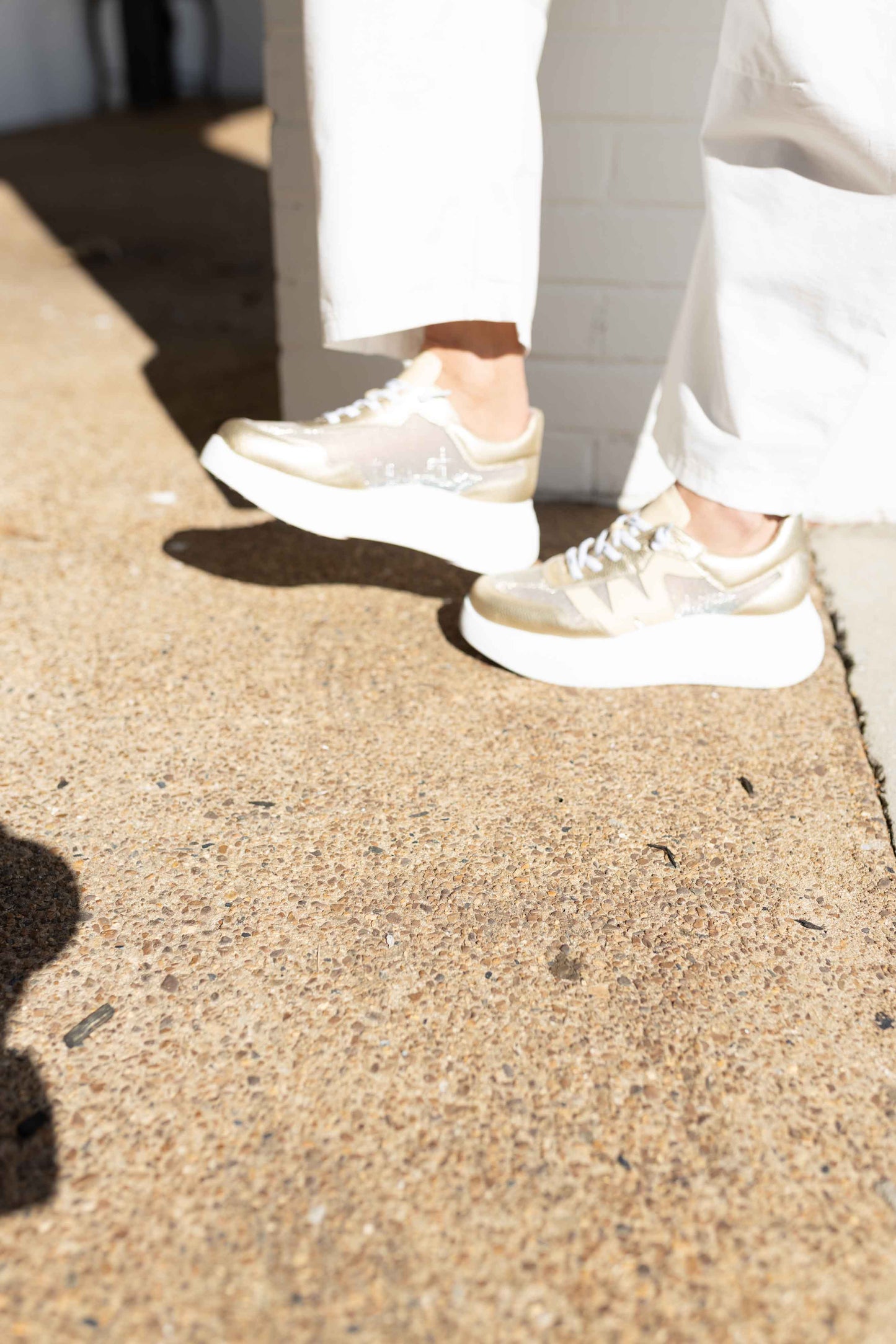 Wonders Platform Sneaker - Gold/Platinum
