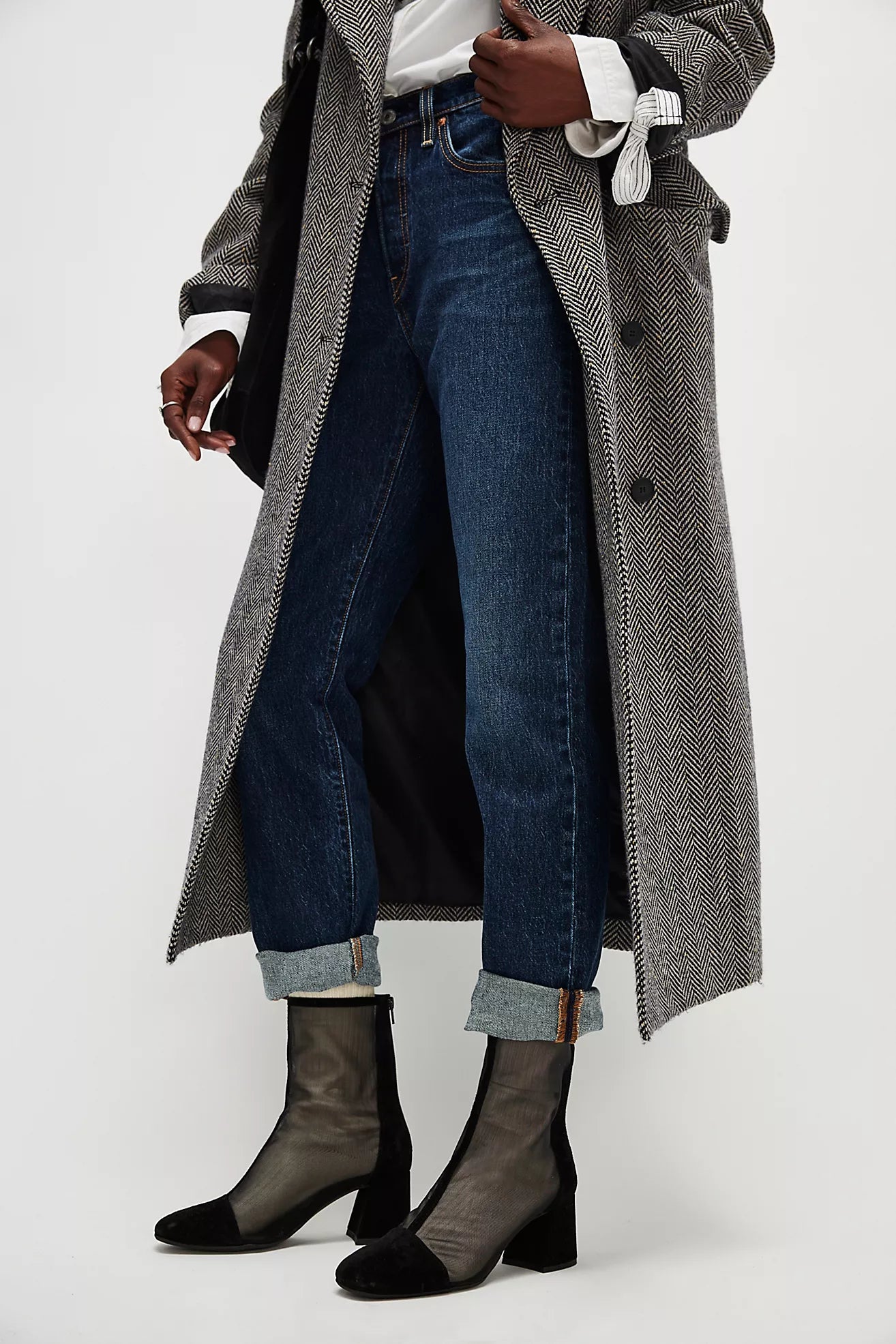 FP - Wisteria Mesh Boots - Black Suede/Mesh