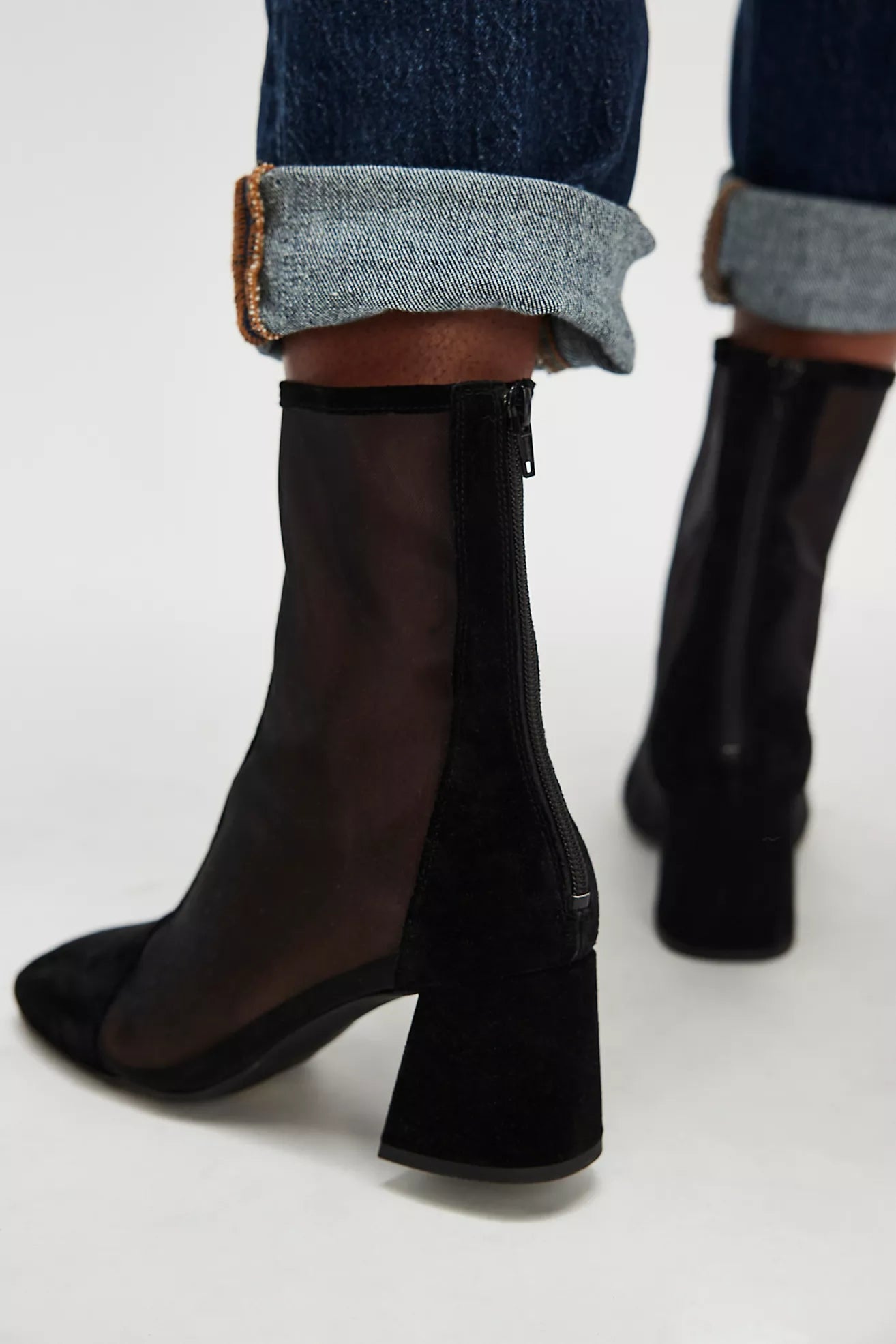 FP - Wisteria Mesh Boots - Black Suede/Mesh