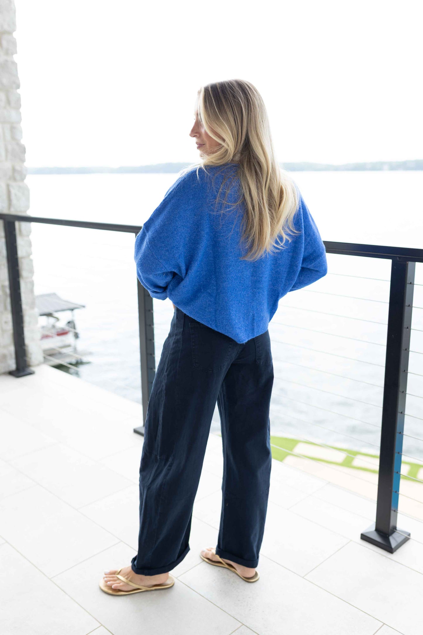 Navy Barrel Jeans