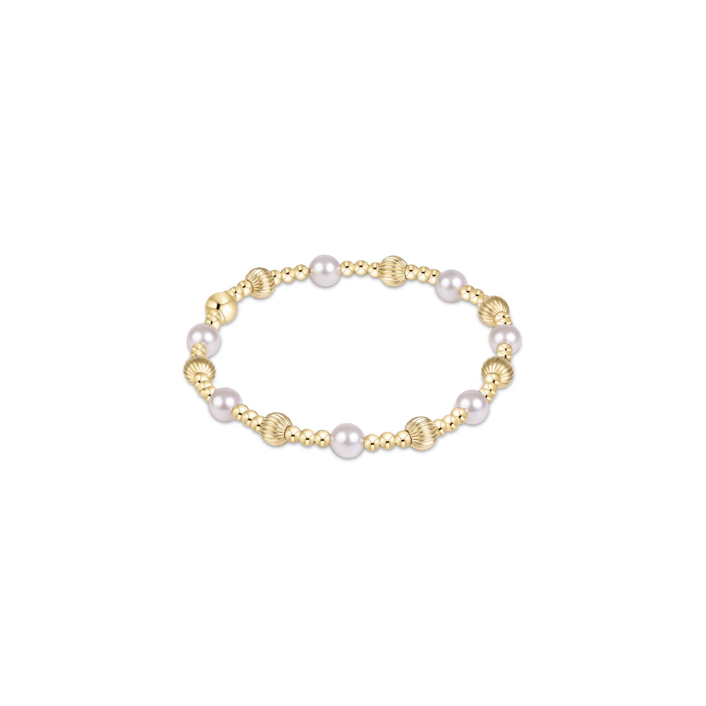 ENEWTON - Dignity Sincerity Gold 5mm Bracelet - Pearl
