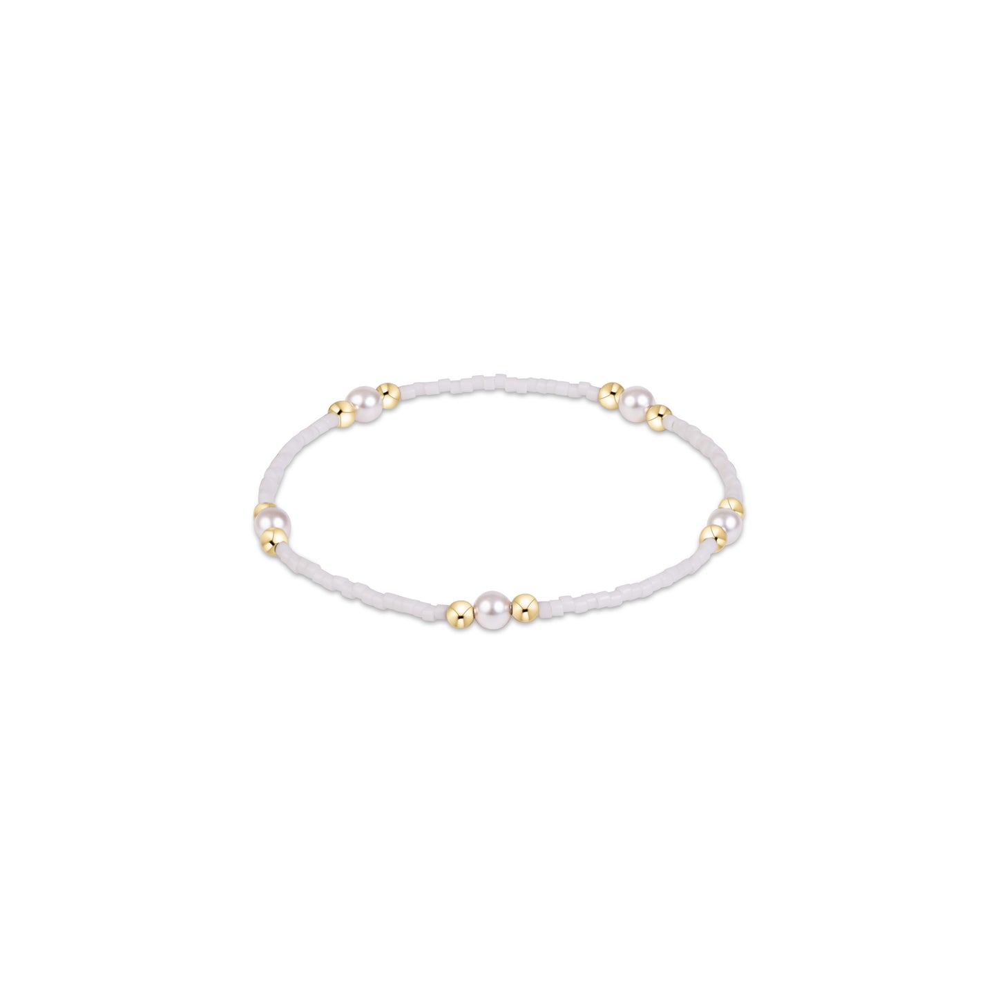 ENEWTON - Gameday Hope Purpose Pearl Bracelet - White
