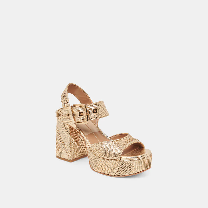 Bobby Deco Heels - Gold Woven Stella