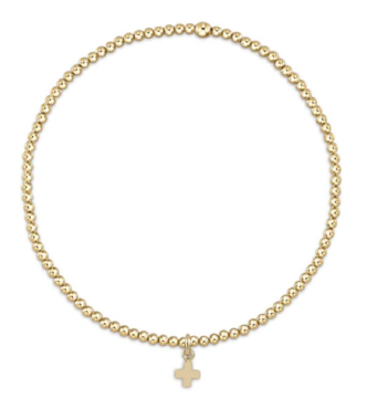 Egirl Classic Gold 2mm Bracelet - Signature Cross