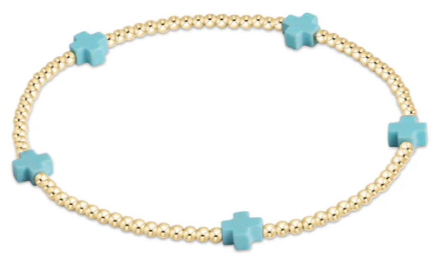 Egirl - Signature Cross Small 2mm - Turquoise
