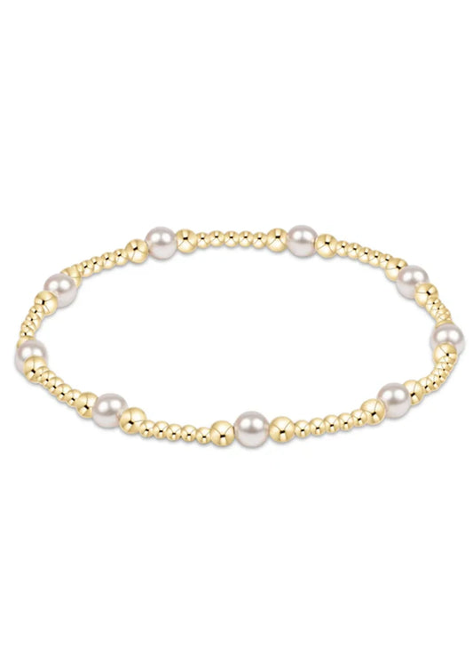 ENEWTON - Classic Purpose Pattern 4mm Bead Bracelet - Pearl
