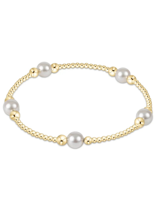 ENEWTON - Purpose Pearl 6mm Bead Bracelet - Gold