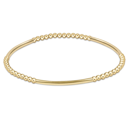 ENEWTON - Bliss Bar Gold Pattern 2.5mm Bead Bracelet - Gold