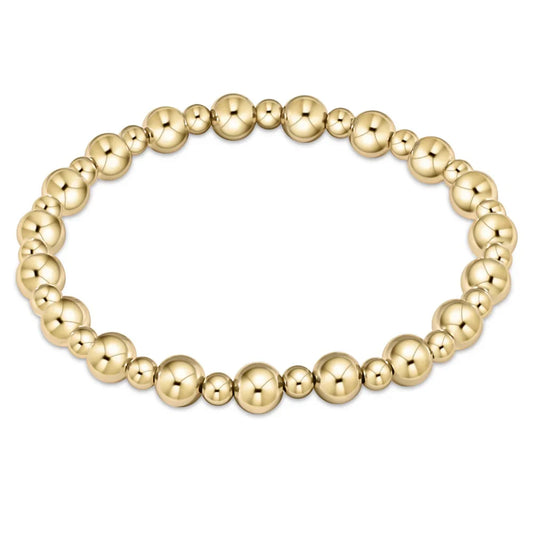 ENEWTON Extends: Classic Grateful Pattern 6mm Bead Bracelet - Gold