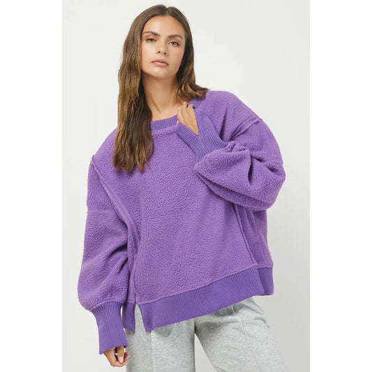 Inside Out Purple Fleece Pullover