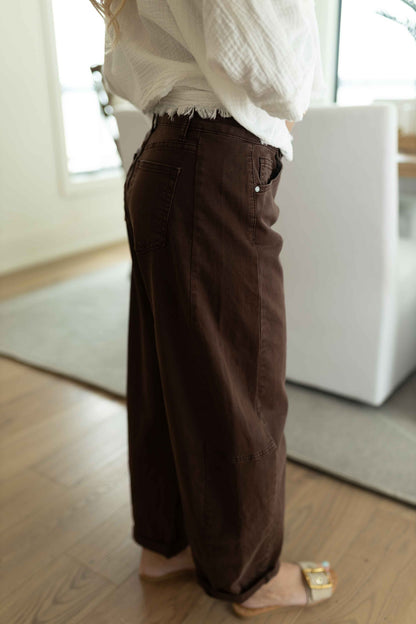 Brown Barrel Jeans