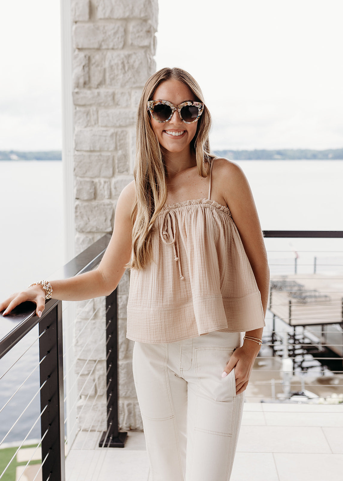 Kaeli Cami Top - Light Taupe