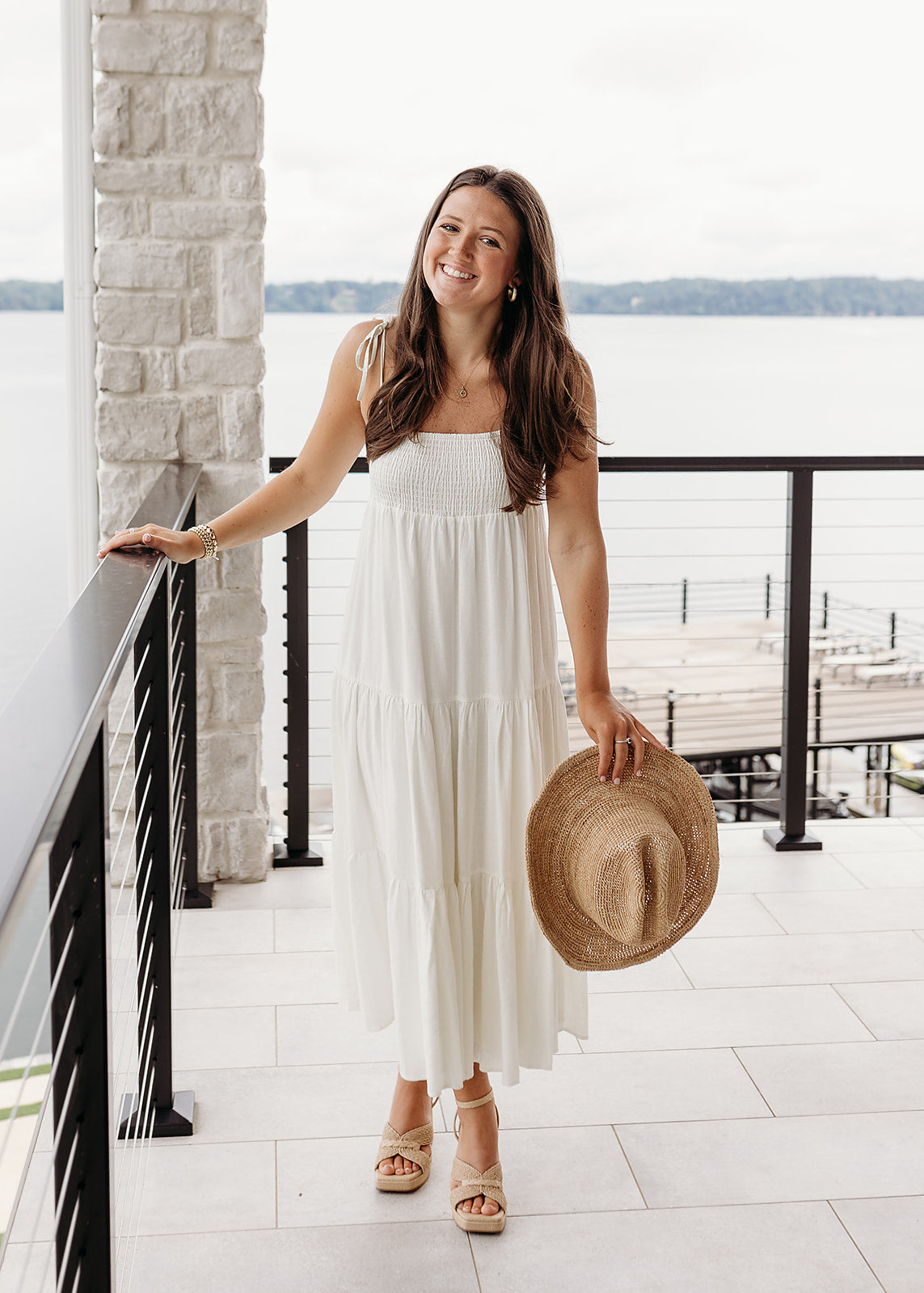 Marseille Midi Dress - Salt Linen