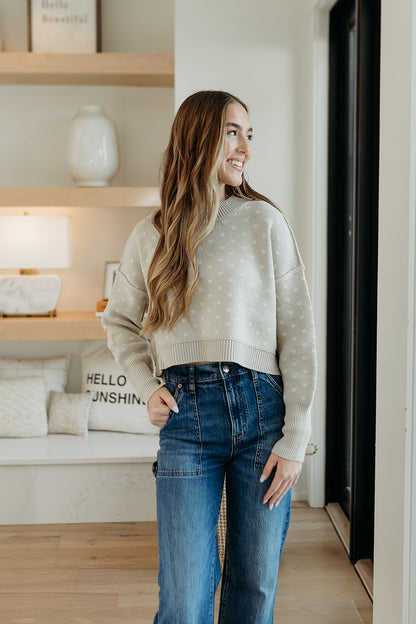 Free People - Pattern Easy Street Crop - Oatmeal Combo