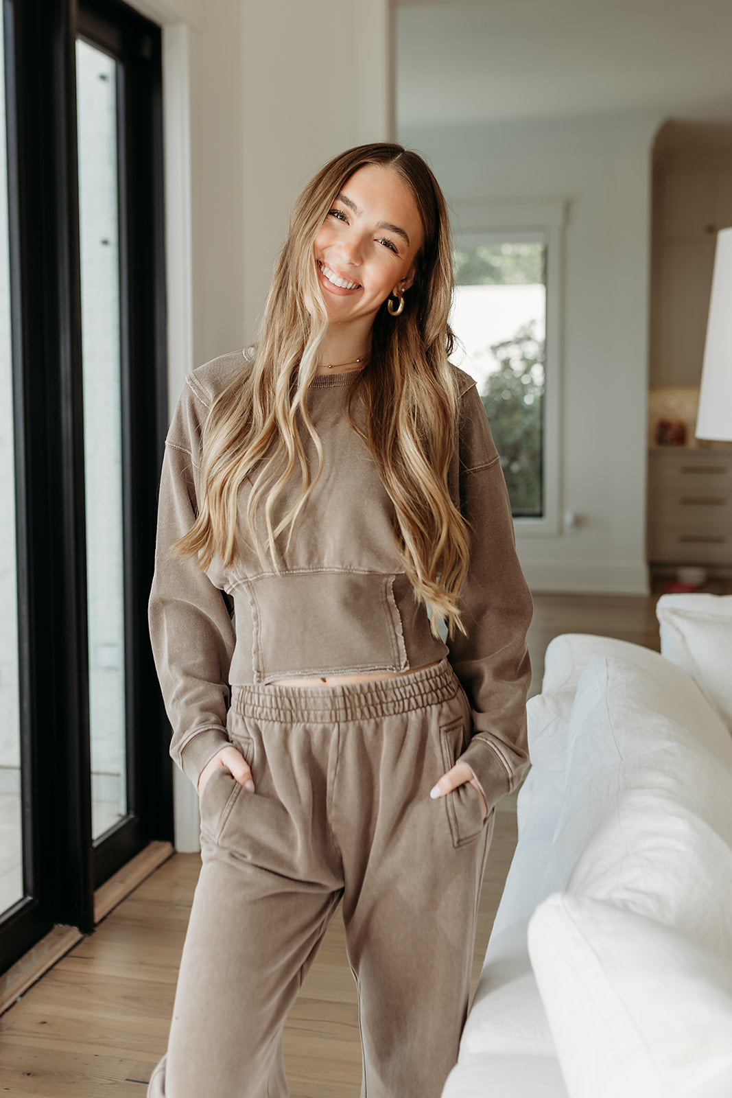 Washed Mocha French Terry Set