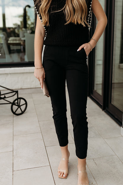 Monica High Rise Crop Skinny Leggings - Black