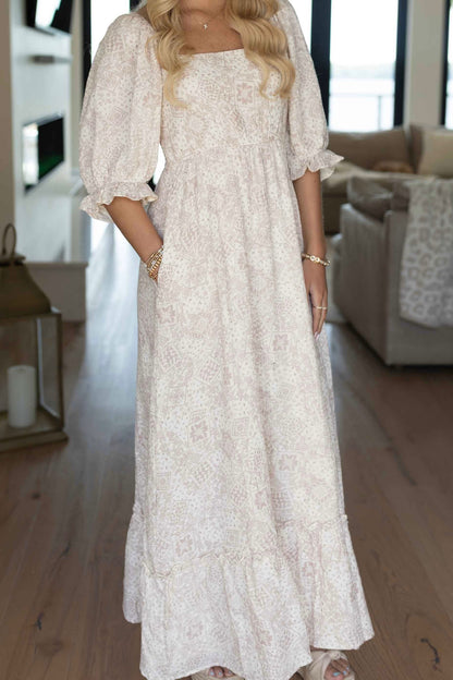 Pheobe Maxi Dress - Natural Floral