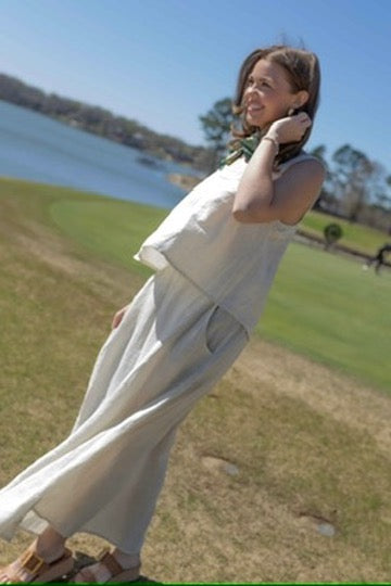 MM - Linen Maxi Skirt - Beige