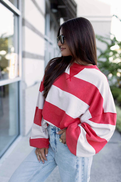 FP - Classic Stripe Crew - Cherry Combo