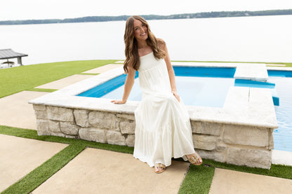 Marseille Midi Dress - Salt Linen