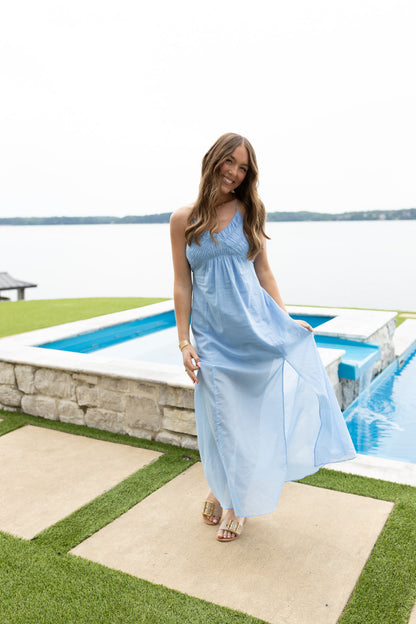 Brianna Dress - Aurora Blue