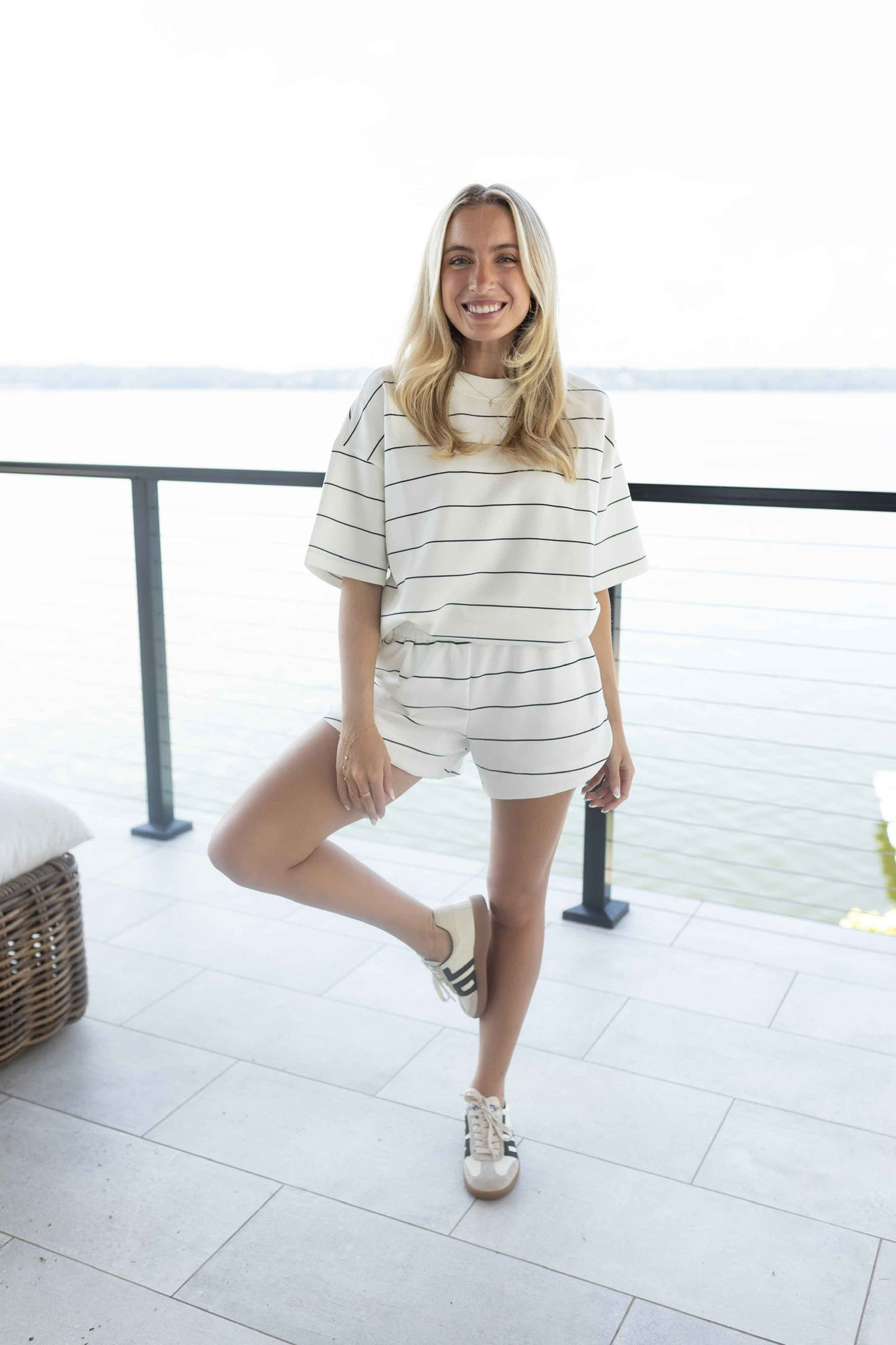 Rae Mode Stripe Set - Cream/Black