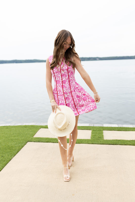 Kendra Floral Mini Dress - Pink
