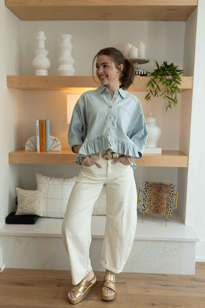 FP - Bailey Denim Shirt - Light Wash