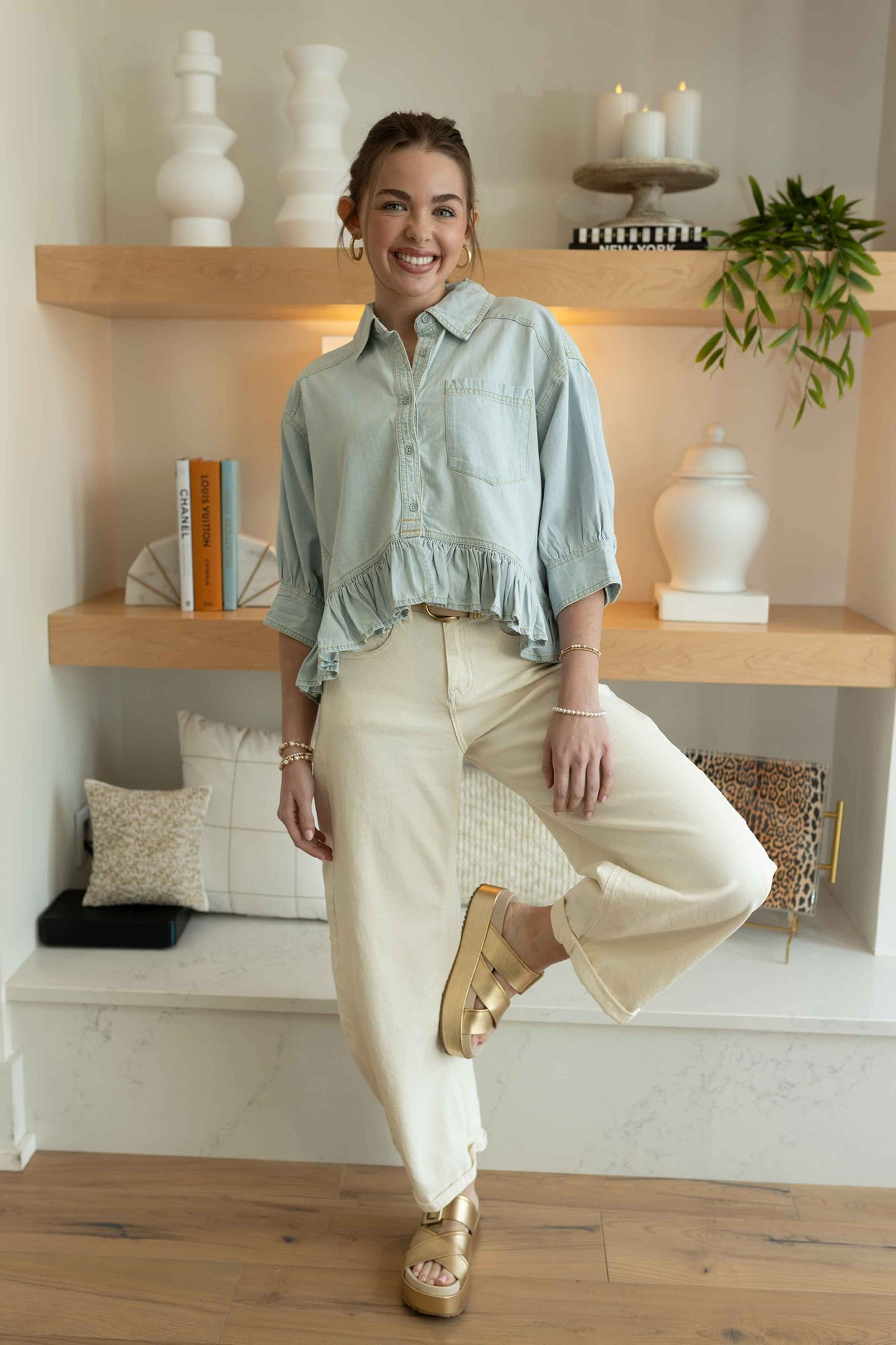 FP - Bailey Denim Shirt - Light Wash