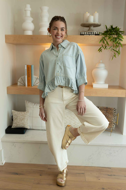 FP - Bailey Denim Shirt - Light Wash