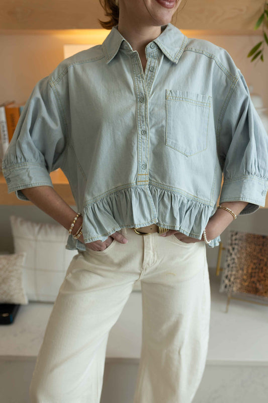 FP - Bailey Denim Shirt - Light Wash