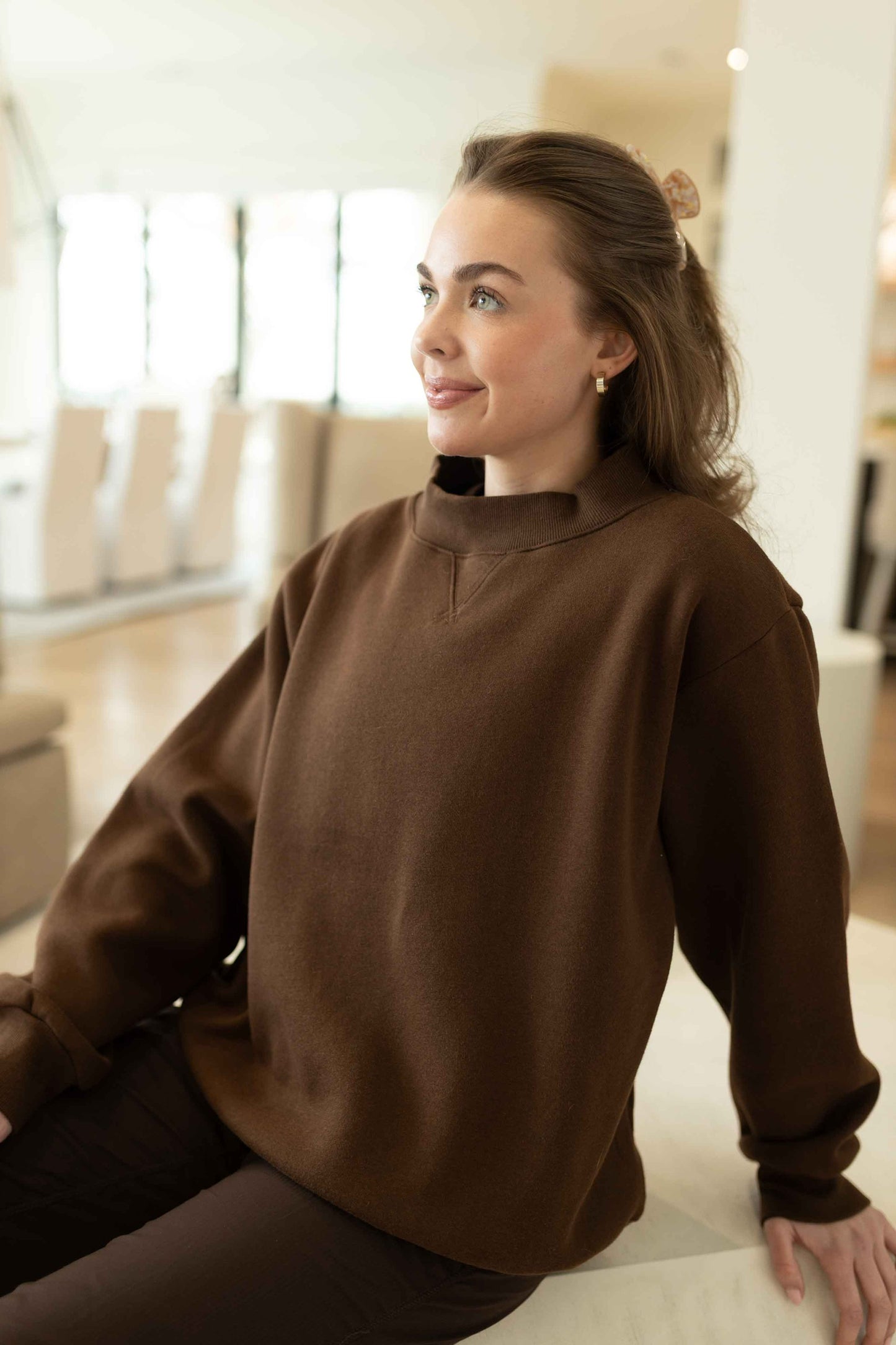 Harper Sweatshirt - Chocolate