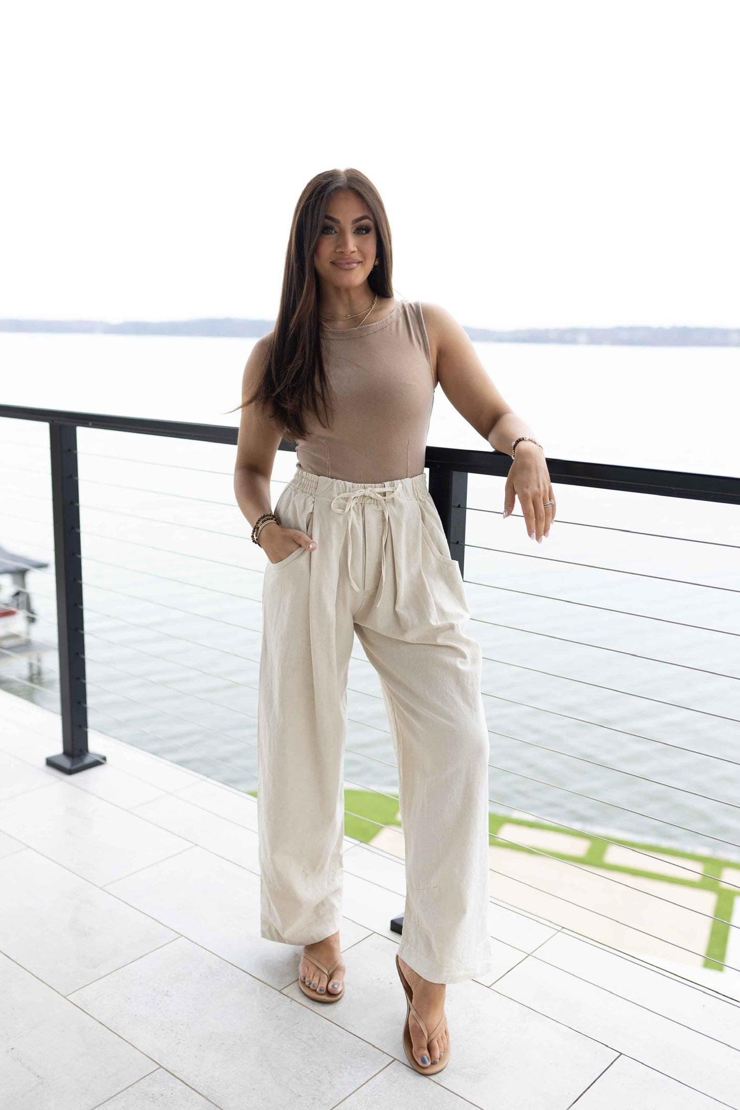 Chambers Laid Back Pull On Pant - Summer Sand