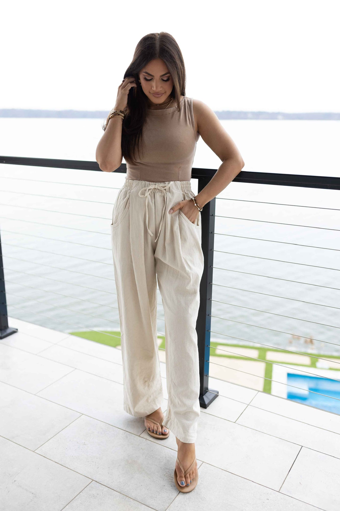 Chambers Laid Back Pull On Pant - Summer Sand