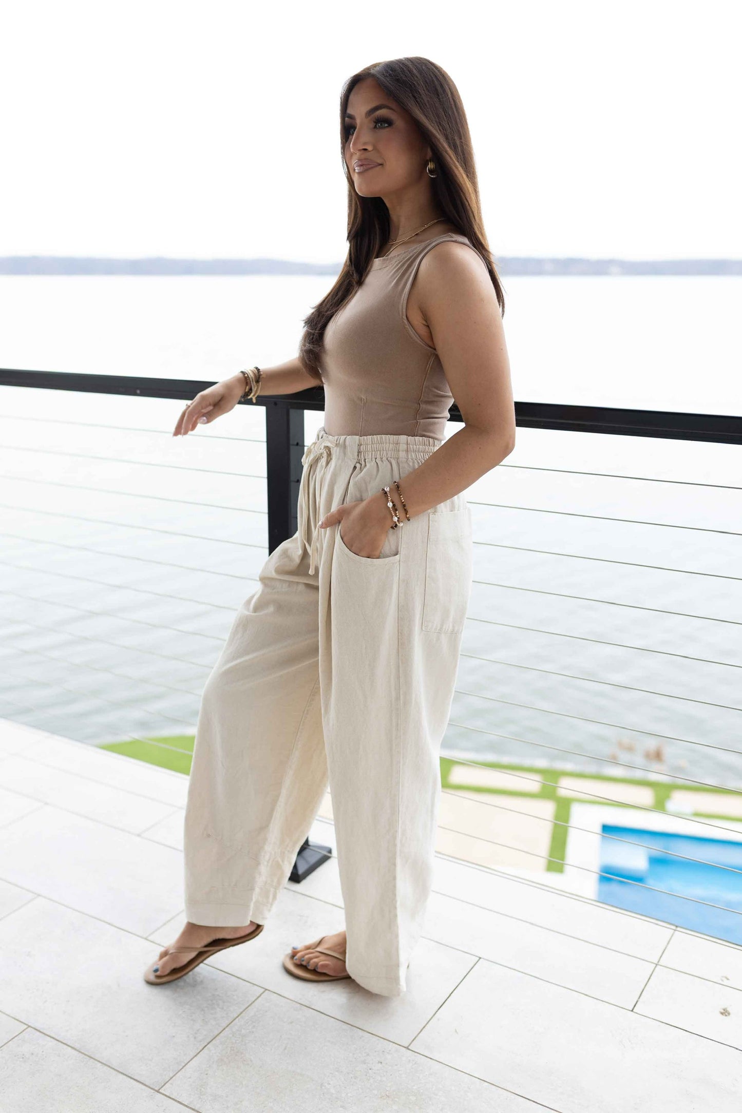 Chambers Laid Back Pull On Pant - Summer Sand