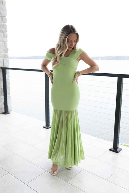 Rowan Sweater Dress - Light Green