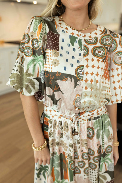 Amina Set - Palm Print