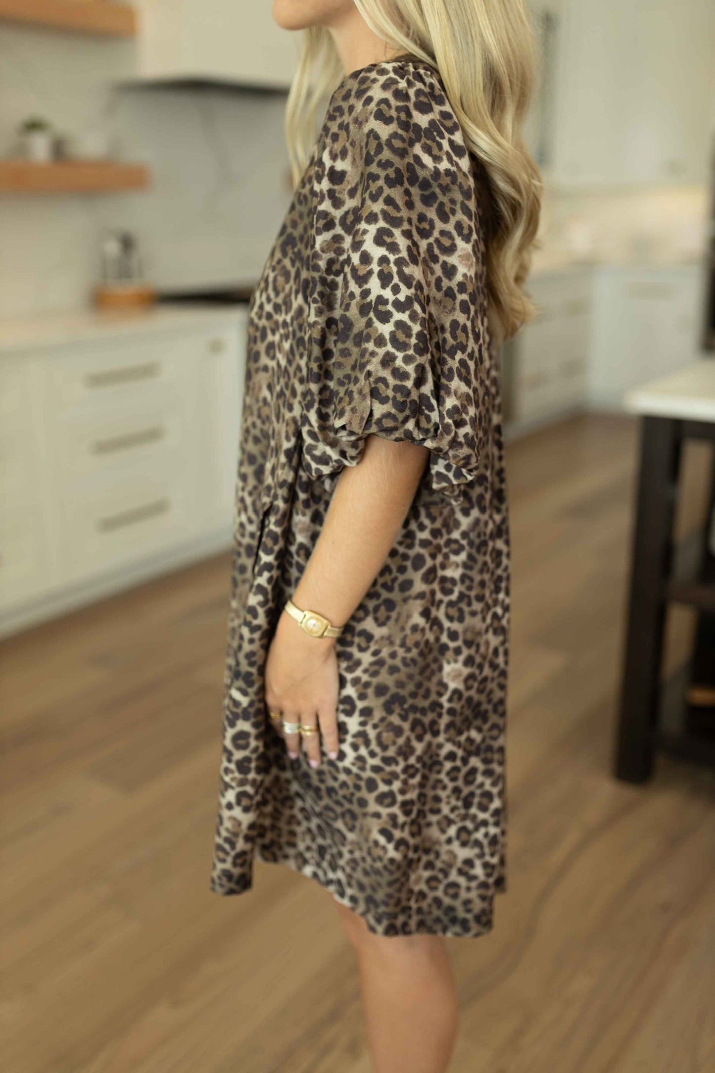 Leopard Dress - Olive