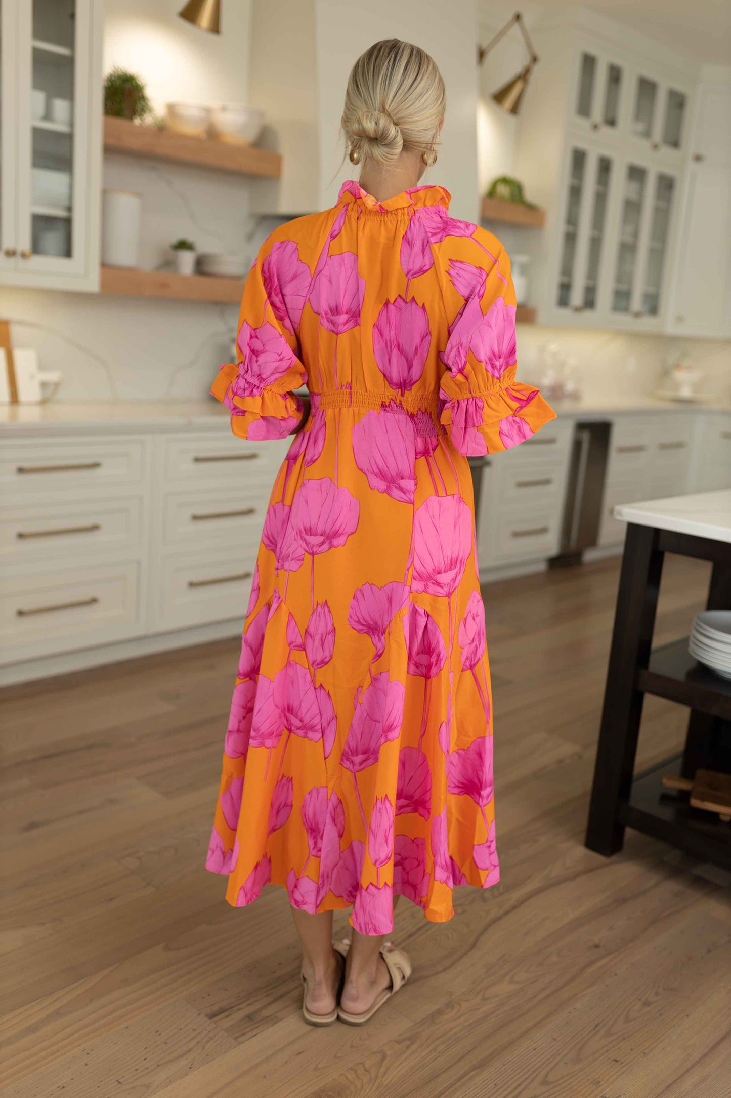Angela Dress - Pink/Orange