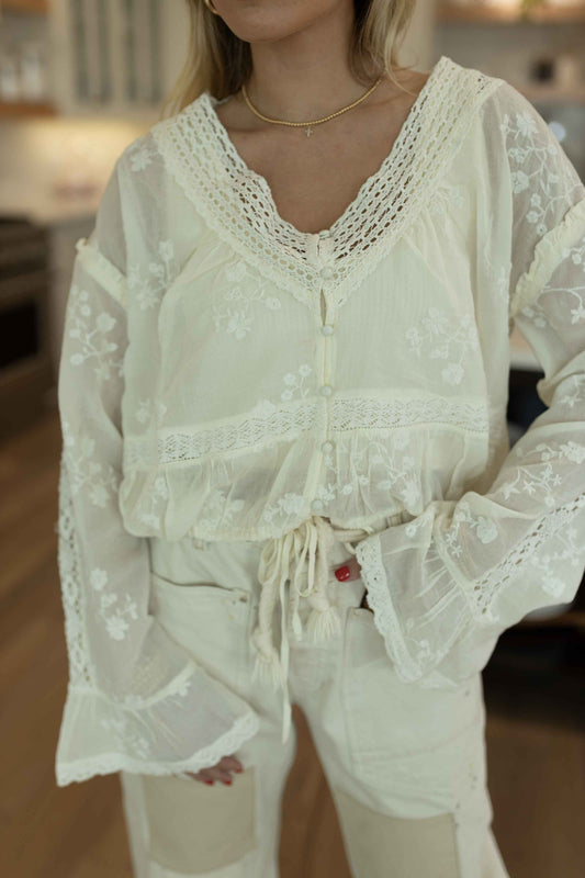 Sweet Love Blouse - Egret